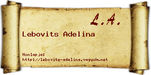 Lebovits Adelina névjegykártya